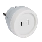 Legrand - Adaptateur 2P15A-230V~ fiche standard américain sur prise française/germanique