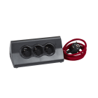 Legrand - Rallonge 3x2P+T avec support tablette + 2 USB Type-A et cordon 1,5m - noir