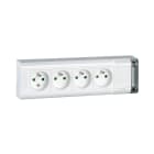Legrand - Bloc multiprise fixable 4x2P+T longueur 253mm à cabler - blanc