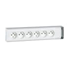 Legrand - Bloc multiprise fixable 6x2P+T longueur 343mm à cabler - blanc