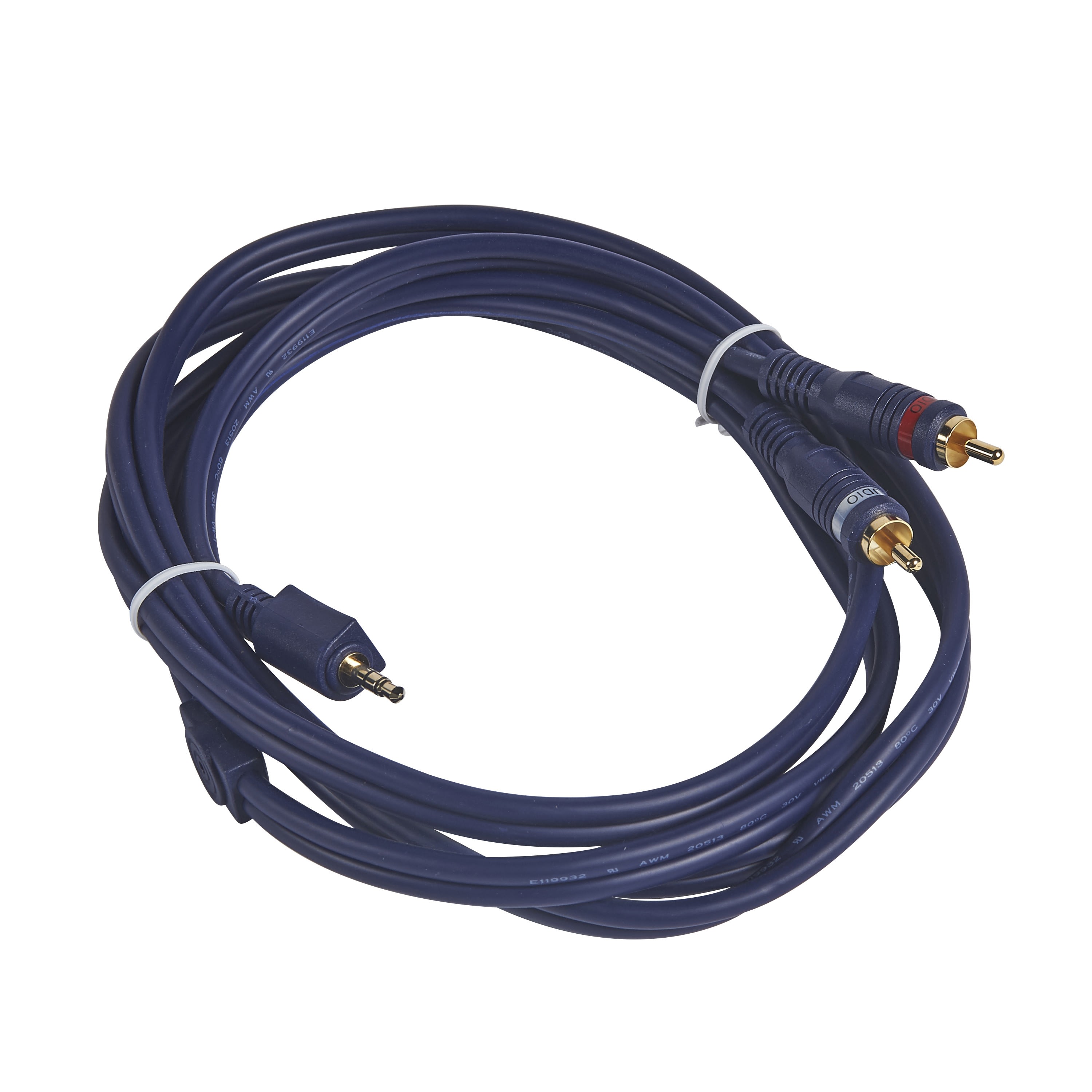 Legrand - Cordon audio stéréo Jack 3,5mm mâle vers 2 RCA mâle Y longueur 2m
