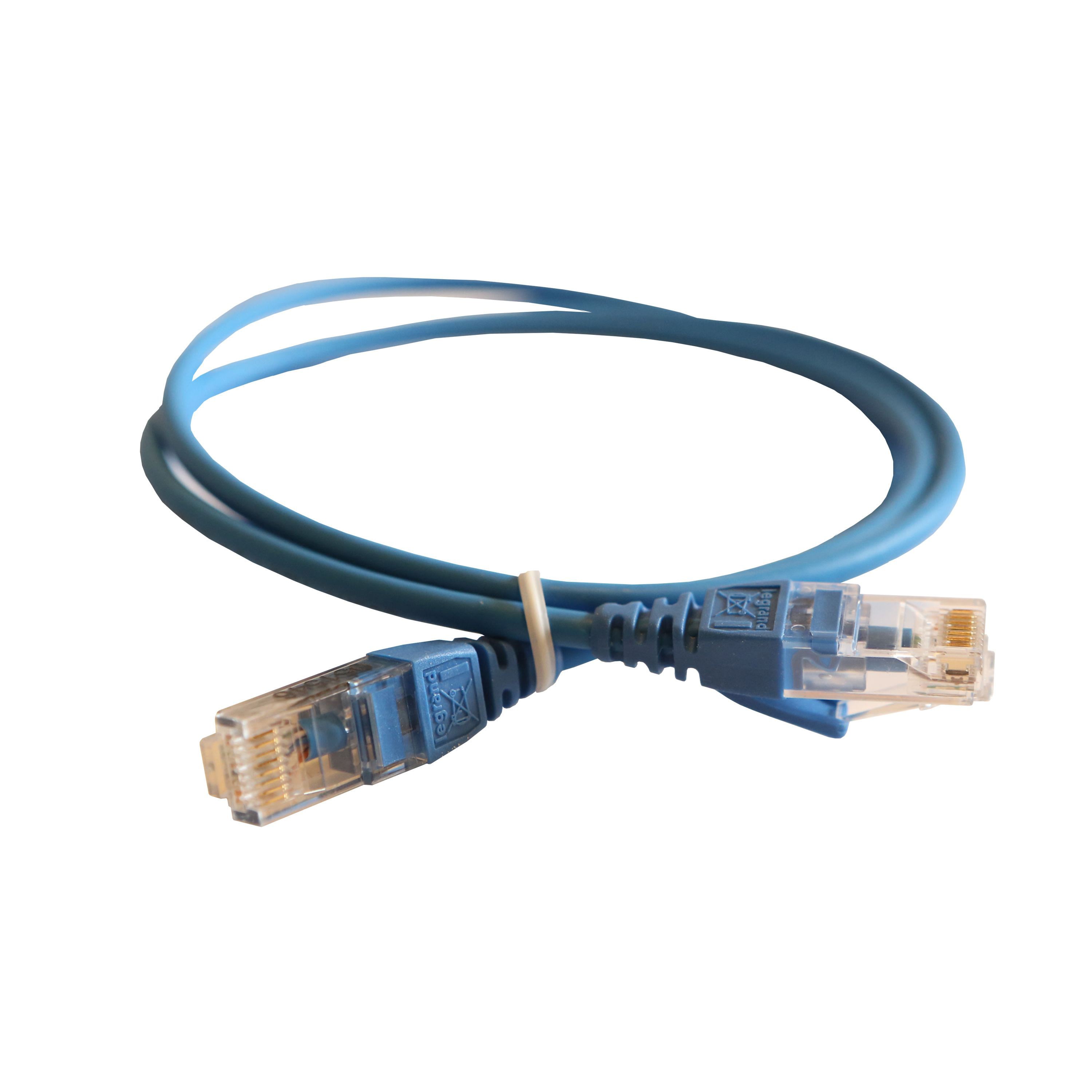 Legrand - Cordon RJ45 LCS3 cat. 6 Haute Densité U/UTP écranté 100ohms - 1m - LSOH bleu