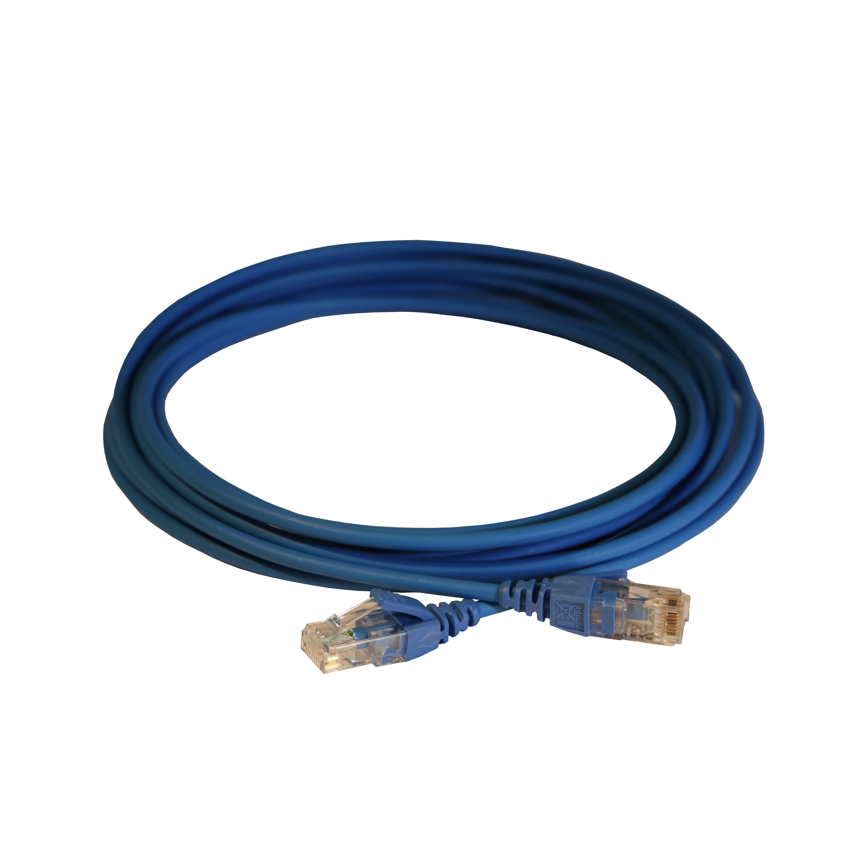 Legrand - Cordon RJ45 LCS3 cat. 6 Haute Densité U/UTP écranté 100ohms - 5m - LSOH bleu