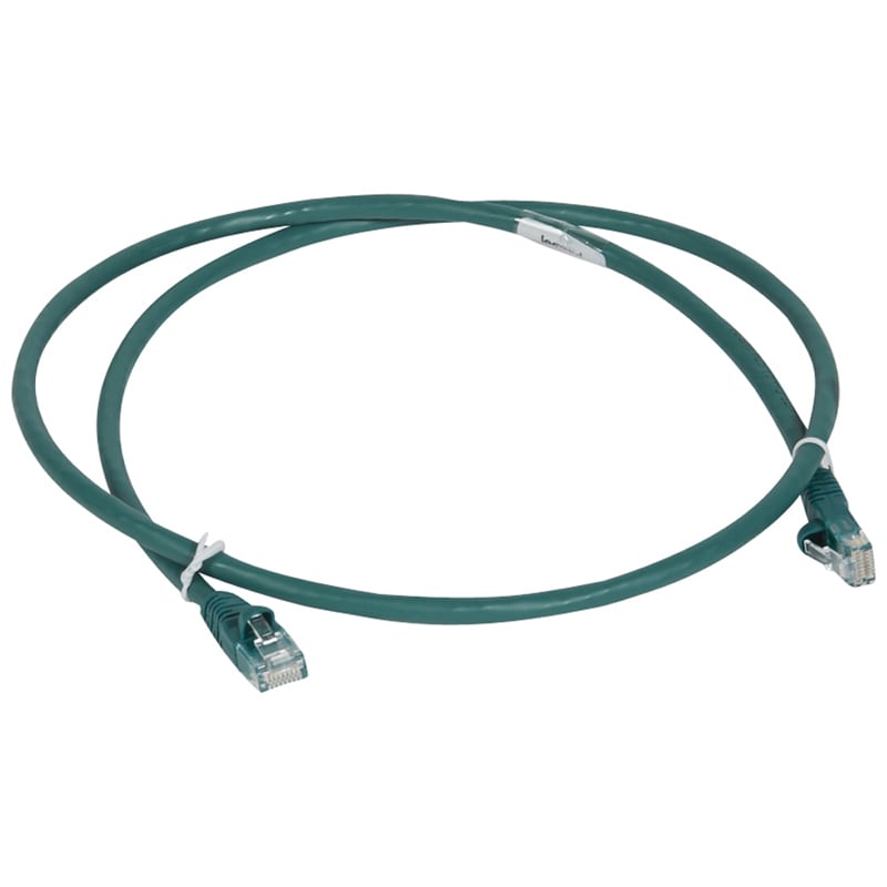 Legrand - Cordon de brassage RJ45 - Cat.6 - U/UTP sans écran - L. 2 m - LSOH - vert - LCS²