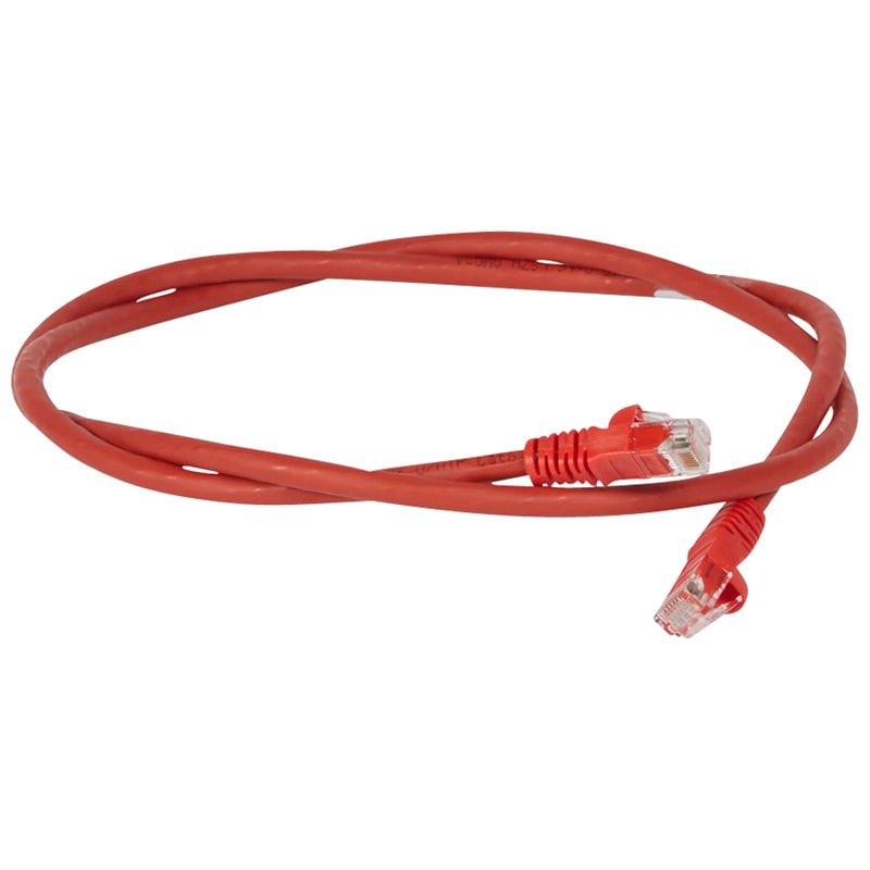 Legrand - Cordon de brassage RJ45 - Cat.6 - U/UTP sans écran - L. 2 m - LSOH -rouge - LCS²