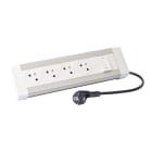 Legrand - Bloc bureau 4x2P+T + 1 interrupteur lumineux et cordon 3m 2P+T