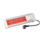 Legrand - Bloc bureau 4x2P+T détrompage + 1 inter et cordon 3m 2P+T