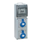 Legrand - Coffret 2 prises P17 IP44 - 2 prises 2P+T 16A et 1 disjoncteur