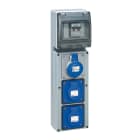 Legrand - Coffret 3 prises P17 IP44 - 1 prise 2P+T et 2 prises 2P+T NF C 16A + disjoncteur