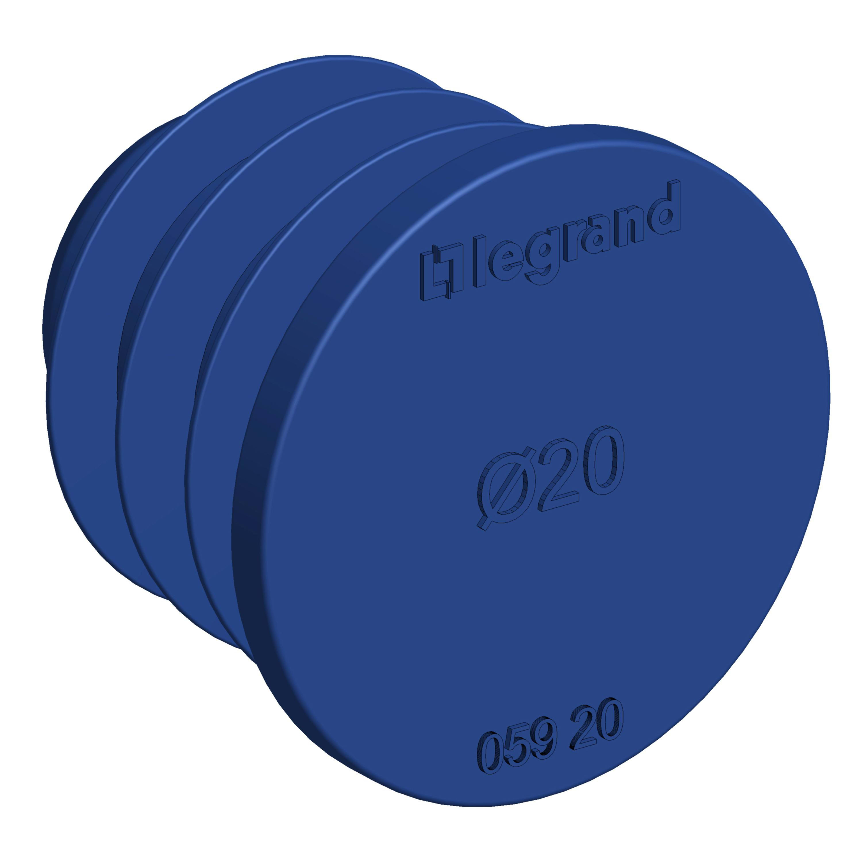 Legrand - Lot de 100 bouchons RE - Ø20mm - IP40 - en plastique