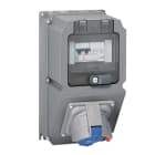 Legrand - Coffret monoprise Hypra IP44 - prise 3P+T 32A 380-415V~ + Prisinter + disj. diff