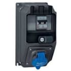 Legrand - Coffret monoprise Hypra IP44 - 1 prise 2P+T 32A 200V~ à 250V~ et 1 disjoncteur