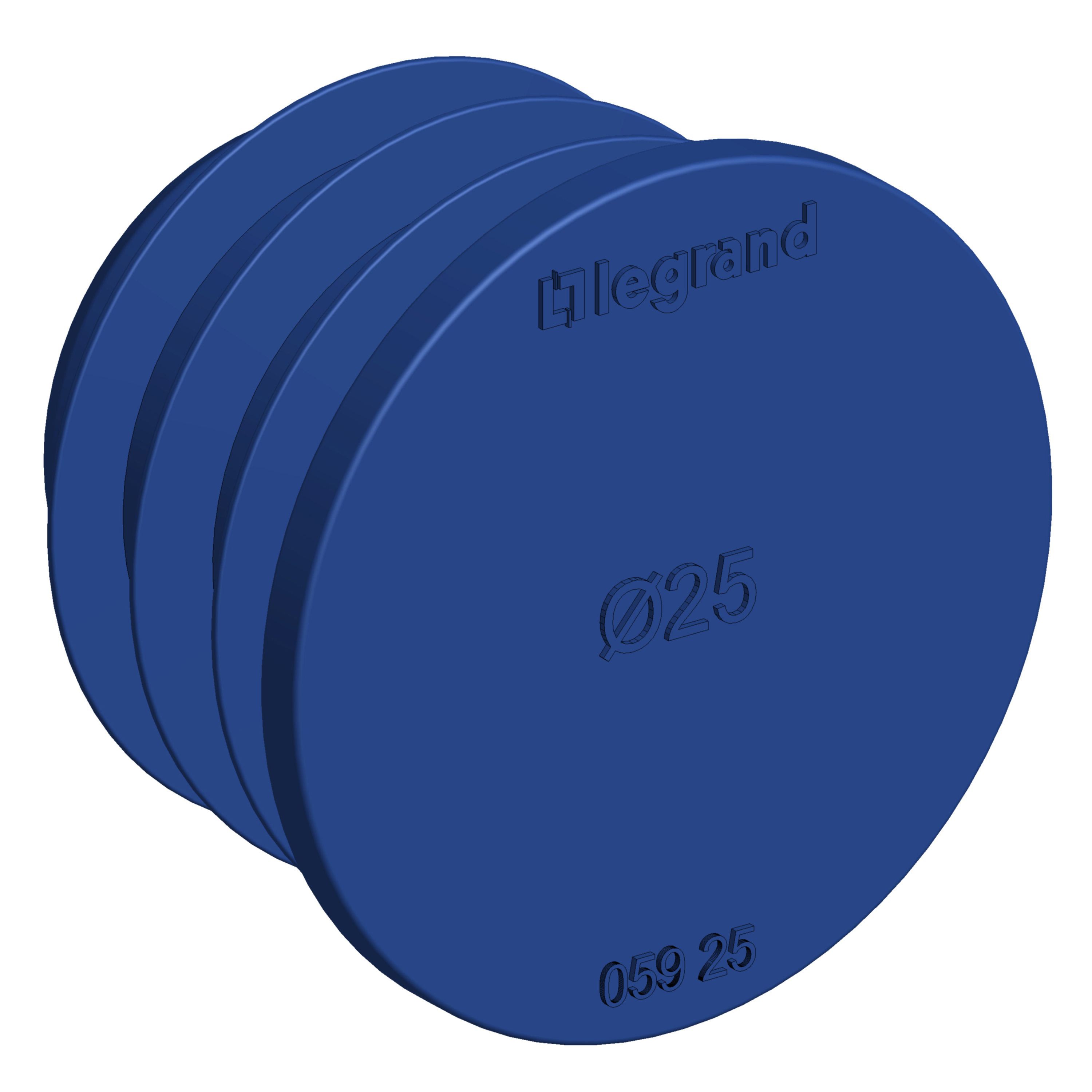 Legrand - Lot de 60 bouchons RE - Ø25mm - IP40 - en plastique