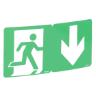 Legrand - Etiquette signalisation évacuation repositionnable et recyclable avec flèche