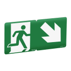 Legrand - Etiquette signalisation évacuation repositionnable, recyclable - flèche à 45°