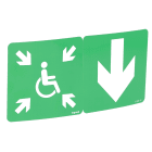Legrand - Etiquette signalisation évacuation repositionnable et recyclable pour DBR