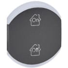 Legrand - Enjoliveur double Céliane marquages GEN , ON et OFF - graphite