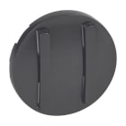 Legrand - Enjoliveur étroit Céliane double interrupteur, va-et-vient, poussoir - graphite
