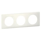 Legrand - Plaque Céliane Poudré 3 postes - finition Craie