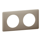 Legrand - Plaque Céliane Poudré 2 postes - finition Grès