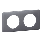 Legrand - Plaque Céliane Poudré 2 postes - finition Schiste