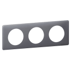 Legrand - Plaque Céliane Poudré 3 postes - finition Schiste