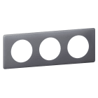 Legrand - Plaque Céliane Poudré 3 postes - finition Schiste