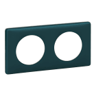 Legrand - Plaque Céliane 2 postes finition Bleu Vert