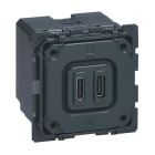 Legrand - Prise double USB - Céliane - Type-C 3A 15W