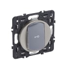 Legrand - Poussoir avec porte-étiquette Céliane avec enjoliveur titane et support