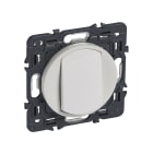 Legrand - Poussoir inverseur Céliane 6A avec enjoliveur blanc et support