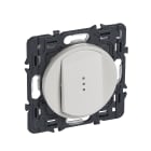 Legrand - Poussoir inverseur à voyant Céliane 6A avec enjoliveur blanc et support