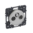 Legrand - Prise TV R SAT Céliane avec enjoliveur titane et support