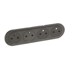 Legrand - Enjoliveur Céliane pour 4 prises 2P+T standard précâblée compacte - graphite