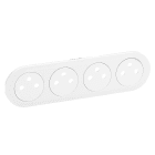 Legrand - Enjoliveur Céliane pour prise 4x2P+T Surface précablée compacte -blanc