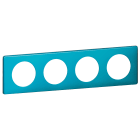 Legrand - Plaque Céliane Métal 4 postes - finition Blue Snake