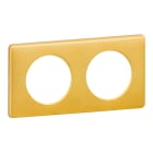 Legrand - Plaque Céliane Métal 2 postes - finition Laiton