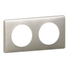 Legrand - Plaque Céliane Métal 2 postes - finition Titane