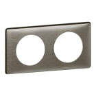 Plaque Celiane Metal 2 postes - finition Tungstene