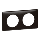 Legrand - Plaque Céliane Métal 2 postes - finition Carbone