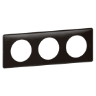 Legrand - Plaque Céliane Métal 3 postes - finition Carbone