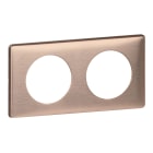 Legrand - Plaque Celiane Metal 2 postes - finition Copper