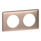 Legrand - Plaque Céliane Métal 2 postes - finition Copper