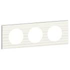 Legrand - Plaque Céliane Matières 3 postes - finition Corian® Cannelé