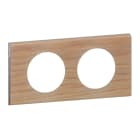 Legrand - Plaque Céliane Matières 2 postes - finition Chêne Blanchi