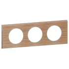 Legrand - Plaque Céliane Matières 3 postes - finition Chêne Blanchi