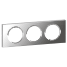 Legrand - Plaque de finition à clipser Céliane Matières 3 postes - Verre Miroir