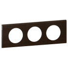 Legrand - Plaque Céliane Matières 3 postes - finition Teinté Wengué