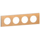 Legrand - Plaque Céliane Matières 4 postes - finition Erable