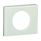 Legrand - Plaque Céliane Matières 1 poste - finition Verre Kaolin